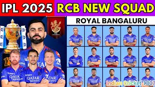 IPL 2025  Royal Challengers Bangalore New Squad  RCB New Squad 2025  RCB Team 2025 Player List [upl. by Akir749]