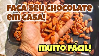 COMO FAZER CHOCOLATE EM CASA  CHOCOLATE CASEIRO COM CACAU [upl. by Ahsiram]