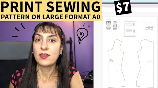 How To Print Sewing Pattern on Large Format A0 Paper StepByStep Send to Any Copy Shop [upl. by Llednohs353]