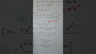 Calcul de dérivée d’un quotient avec l’exponentielle [upl. by Naujyt]