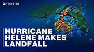 LIVE Hurricane Helene makes landfall as category 4 storm [upl. by Gnah]