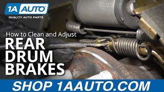 How to Clean and Adjust Rear Drum Brakes [upl. by Anoyet]