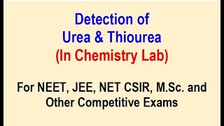 Detection of Urea and Thiourea [upl. by Imorej138]