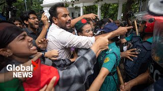 quotCannot stop us with bulletsquot Police in Bangladesh arrest 8 students during March for Justice [upl. by Ellenej455]