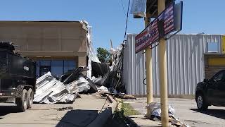 Major Tornado Damage from Bartlesville Ok from 5624 Storm Hampton Inn [upl. by Nalyad140]