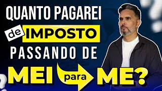 Quanto paga de imposto mudando de MEI para ME [upl. by Nwahsyt]