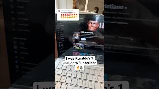 I was cristiano 1 MILLIONTH Subscriber [upl. by Ramburt]