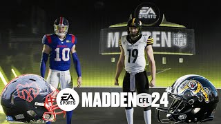 Canadian Football CFL Madden 24 Mod Hamilton TigerCats vs Montreal Alouettes [upl. by Thorstein551]