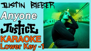 Justin Bieber  Anyone Lower key 1 karaoke [upl. by Allisurd]