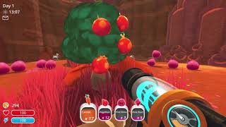 My Adventure in the Far Far Ranch  Slime Rancher v132b  Day 1 [upl. by Shinberg504]