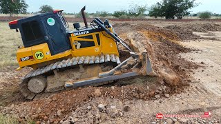 Great Powerful Shantui Bulldozer Operation Cutting Slope And Leveling Land Land Development Process [upl. by Gasparo]