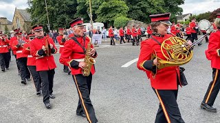 Linlithgow Reed Band Lead the 12PM Afternoon Parade During 2024 Linlithgow Marches [upl. by Crabb289]