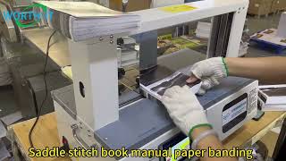 Saddle stitch manual paper easy banding  Auto Banding Machine [upl. by Cesaria685]