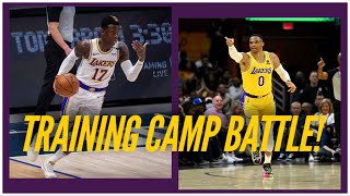 Lakers Training Camp Battle Russell Westbrook vs Dennis Schroder [upl. by Lunneta]