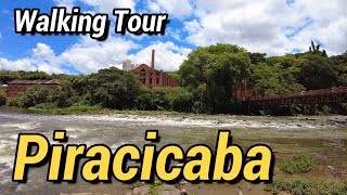 Piracicaba Walking Tour São Paulo Brazil  River Old Central Mill and Water Museum 4K [upl. by Bruning16]