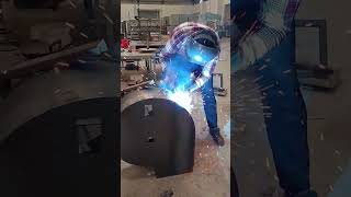 Down hand mig weld welding automobile work fire welder weldingequipment weldingmachine [upl. by Ettelrats]