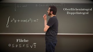 Oberflächenintegral x3y  cosx2 über 0sqrtπ2x0x Doppelintegral Integral [upl. by Newmark441]