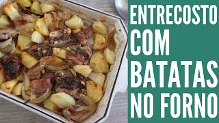 Como fazer Entrecosto com batatas no forno  Food From Portugal [upl. by Ecyt]