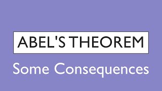 Differential Equations Abels Theorem and Some Consequences [upl. by Anjela583]