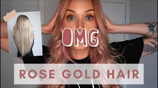 ROSE GOLD HAIR AT HOME  Moroccanoil Color Depositing Mask [upl. by Cathrin]