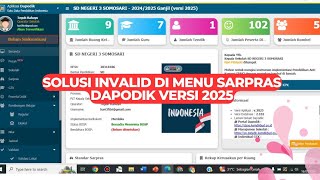 Solusi Invalid di Menu Sarpras Dapodik Versi 2025 [upl. by Py389]