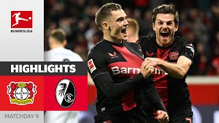 Flawless Leverkusen Still Unbeaten  Leverkusen  Freiburg 21  Highlights  MD 9 – Bundesliga [upl. by Anilok]