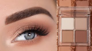 My GoTo Everyday Eyeshadow Look Using Only 1 Brush  ColourPop Free to Be Quad [upl. by Stevie]