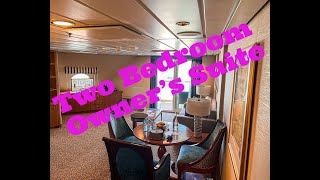 ROOM TOUR  Brilliance Of the Seas  Two Bedroom OWNER SUITE  7672 Feb 2022 [upl. by Aerdnak]