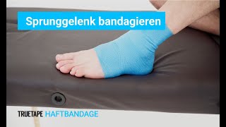 TRUETAPE® Sprunggelenk bandagieren  Anleitung mit der Haftbandage [upl. by Ennayhc]