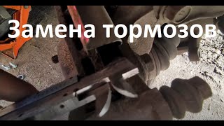 Замена передних тормозов Toyota vitz [upl. by Leinehtan403]