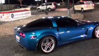 beautiful blue Corvette C6 Z06  Dubai Marina JBR [upl. by Suneya]