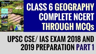 Geography Class 6 NCERT  Through MCQs  Part 1  UPSC CSE IAS  SSC CGL  Roman Saini [upl. by Chemush227]