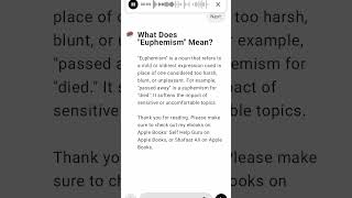 What Does quotEuphemismquot Mean [upl. by Reve]