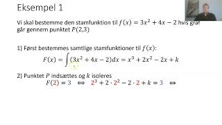 Stamfunktion gennem punkt [upl. by Yelssew]