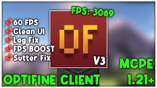 Optifine V3 For MCPE 121 FPS BOOST🔥 [upl. by Cowley]