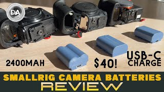 SmallRig Camera Batteries for Canon Sony amp Fuji Review  Large 2400 mAh  USBC Charging [upl. by Iva]