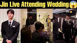 BTS Jin Live Attending Friend Wedding 😱 Jin Speech At Wedding 💙 BTS Jin Wedding All Videos 😍 [upl. by Areyk]