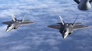 Audio Communications During F22 Raptors Air Refueling Mission With KC135 [upl. by Htebesile544]