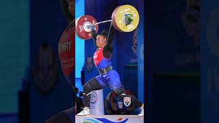 Solfrid Koanda 🇳🇴 152kg  335lbs CampJ weightlifting slowmo paris2024 [upl. by Agee]