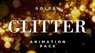 Golden Glitter Background Loops  Animation Pack [upl. by Mouldon]