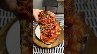 Let’s make bruschetta 🍞🍅 bruschetta asmrcooking italianfood [upl. by Tomaso]