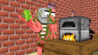 Monster School COOKING CHALLENGE 4 Minecraft Animation [upl. by Avad]