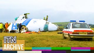 Raw Footage of Lockerbie Bombing Aftermath  Margaret Thatcher Visits Pan Am 103 Crash Site 1988 [upl. by Jereme81]