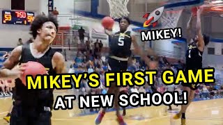 Mikey Williams FIRST GAME At New School Mikey amp SECRET Teammate Get Insane Win Vs Boozer Twins 😱 [upl. by Atikir]