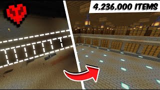 CONSTRUÍ un MEGA ALMACEN para 4 MILLONES de Items en Minecraft Hardcore [upl. by Akehsay422]