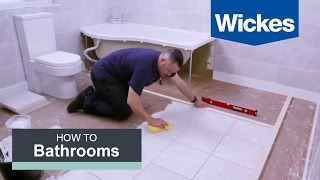 How to Tile a Bathroom Floor with Wickes [upl. by Yro]