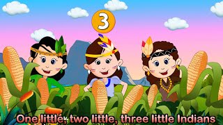 Ten Little Indians with lyrics  Nursery Rhymes by EFlashApps [upl. by Lyrem]