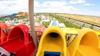 Wild Rivers waterpark in Irvine CA  MindBlowing waterslides Raw POV [upl. by Edouard]