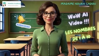 AI video Apprenez les Nombres de 1 à 10 ApprendreLesNombres [upl. by Nwahshar]