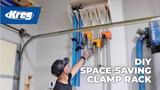 How to Build a SpaceSaving Workshop Clamp Rack  Free Woodworking Project Plan [upl. by Ludwog]